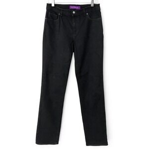 Gloria Vanderbilt Amanda Black Jeans Size 8 High Rise Straight Classic Fit